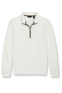 Stretch Heather Fleece Pullover in Winter White by Scott Barber