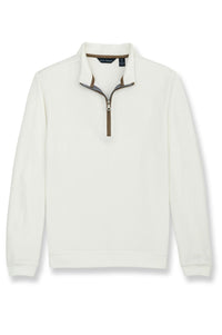 Stretch Heather Fleece Pullover in Winter White by Scott Barber
