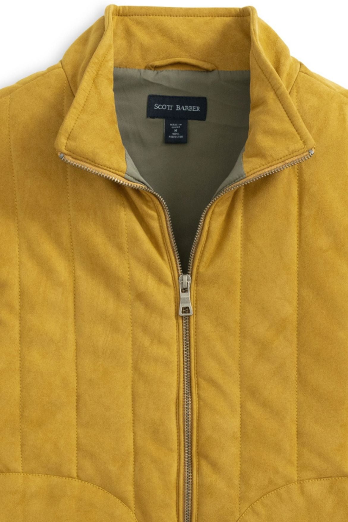 Vegan Suede Puffer Vest in Saddle by Scott Barber