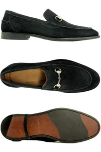 Miami Suede Bit Loafer in Black by Alan Payne Footwear