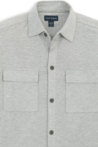 Scuba Shacket Overshirt in Grey Heather by Scott Barber