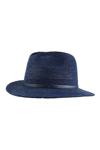 Raffia Country Hat with Faux Leather Hatband in Choice of Colors by Wigens