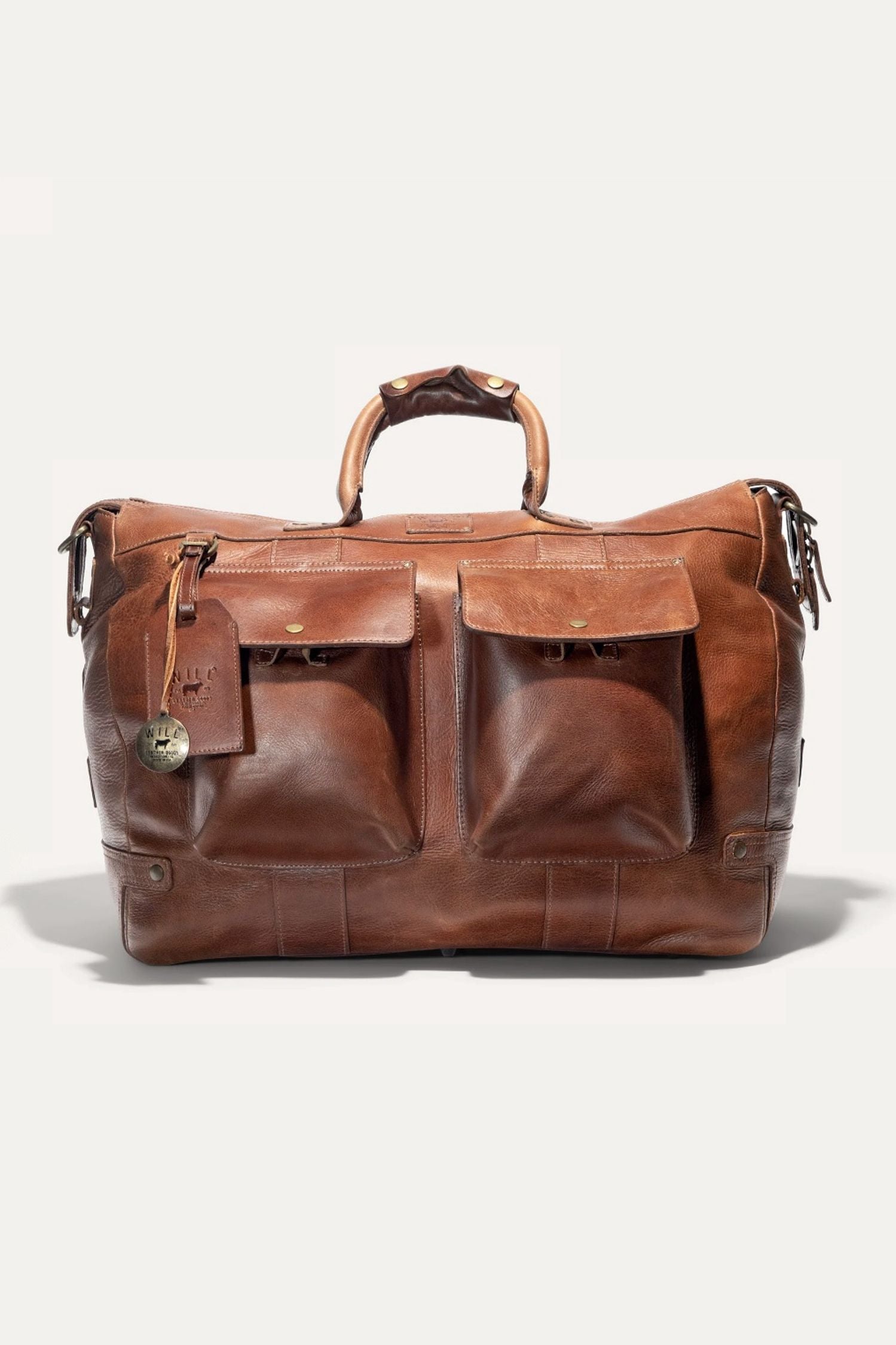 Leather Travel Duffle in Cognac by Will Leather Goods