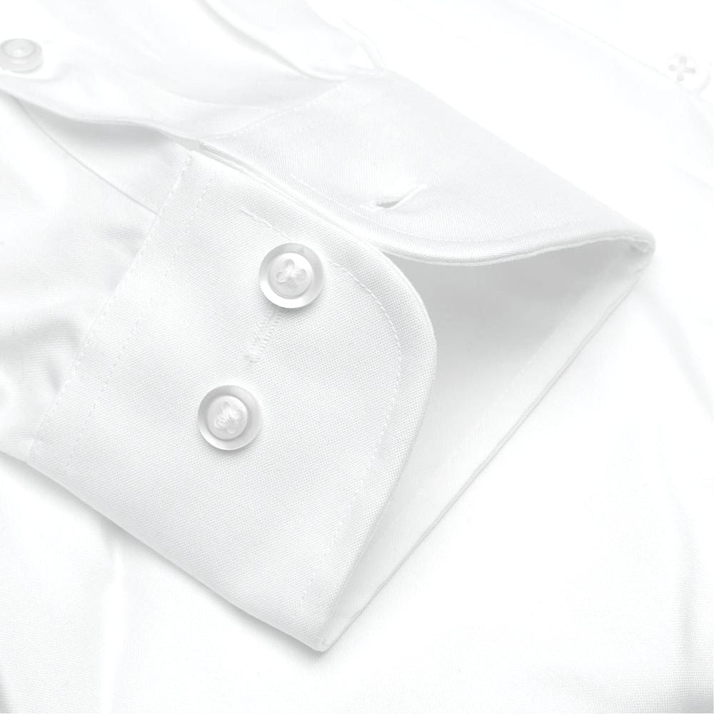 The Classic White - Wrinkle-Free Pinpoint Oxford Cotton Dress Shirt (Size 18 x 34/35) by Cooper & Stewart