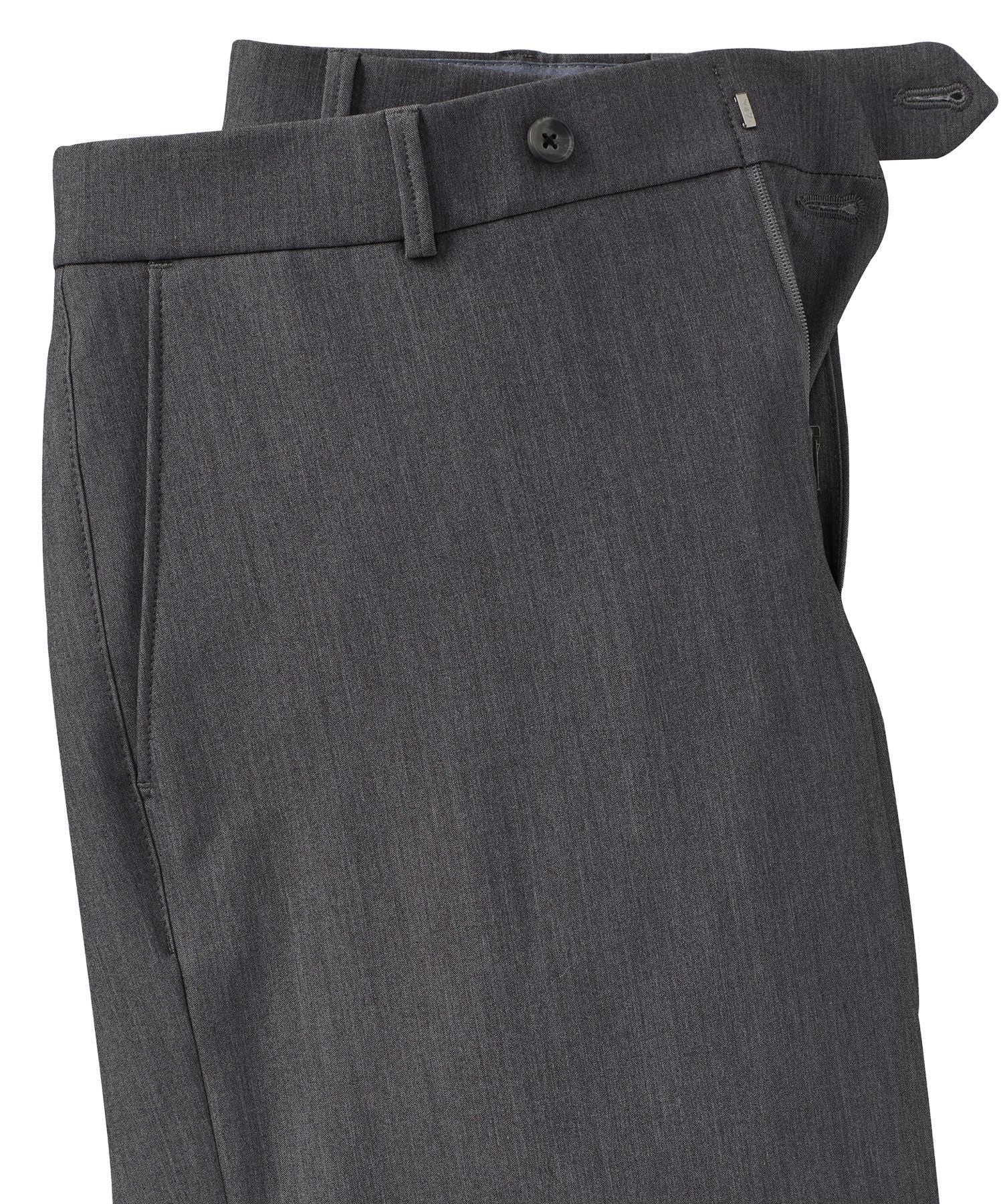 Comfort-EZE Commuter Bi-Stretch Gabardine Trouser in Medium Grey (Flat Front Models) by Ballin