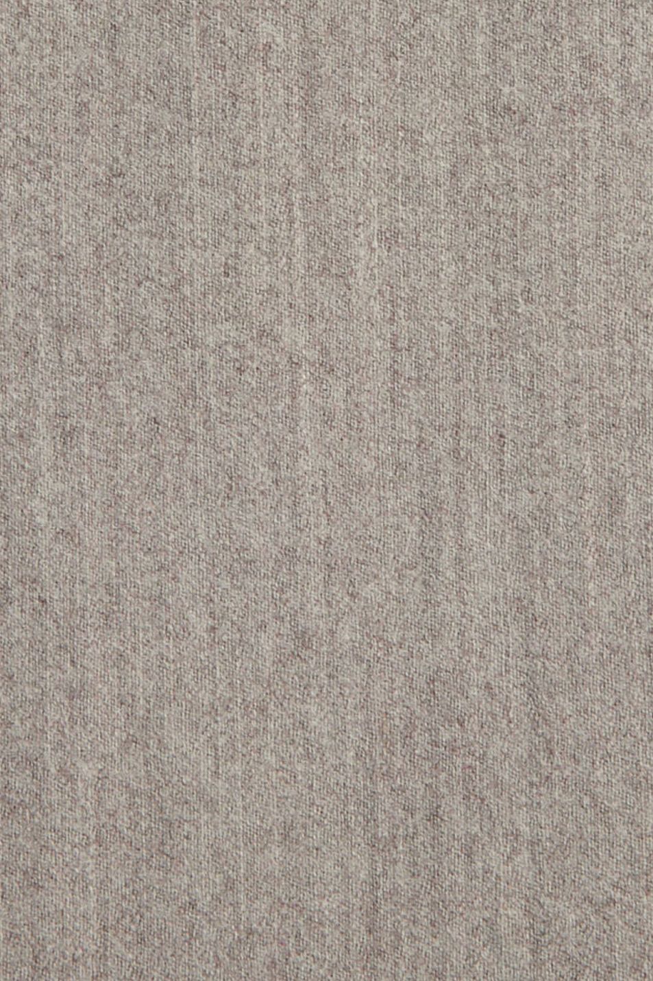 Cashmere and Wool Italian Flannel Comfort-EZE Trouser in Taupe (Flat Front Models) by Ballin