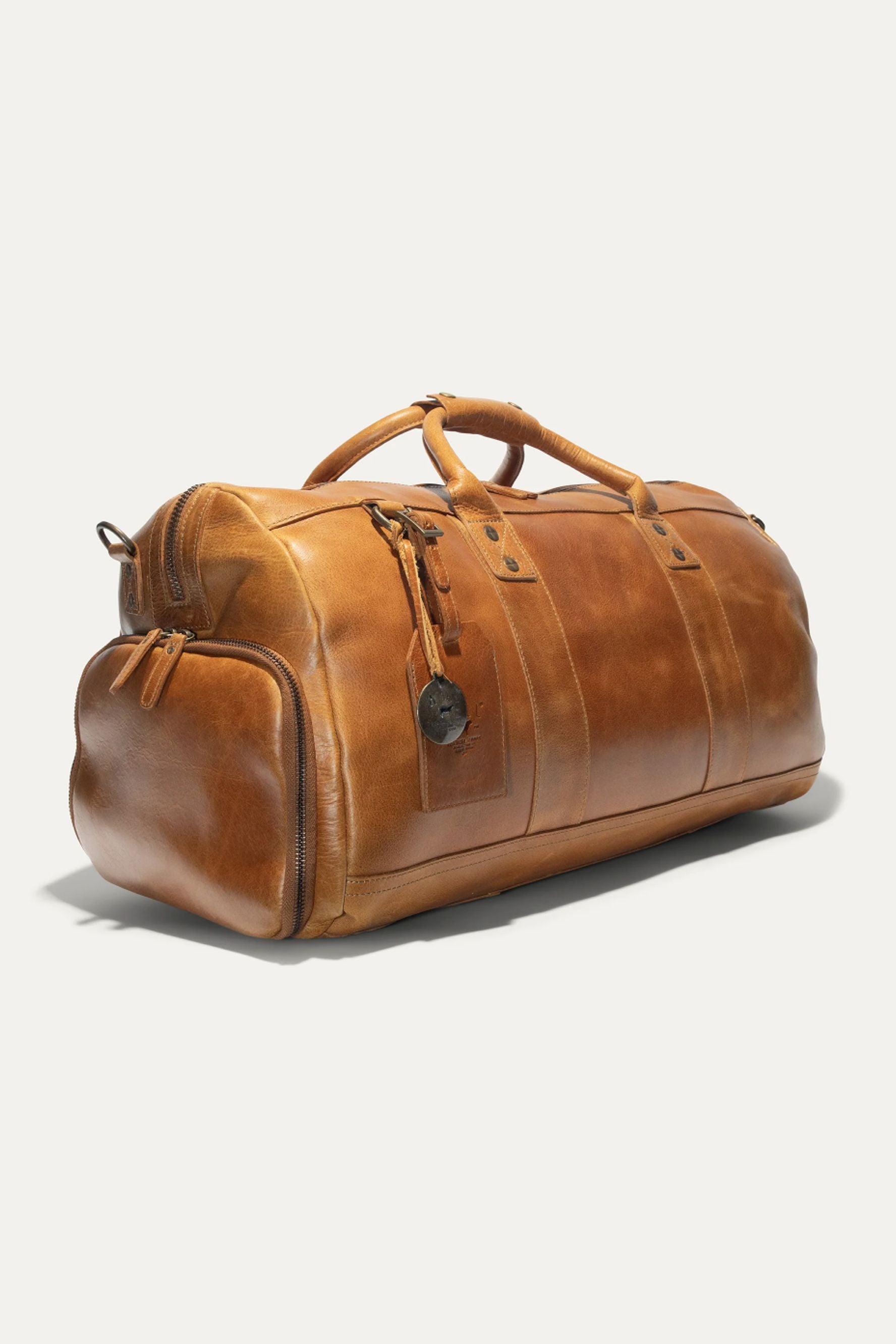 Atticus Leather Shoe Duffle in Tan by Will Leather Goods