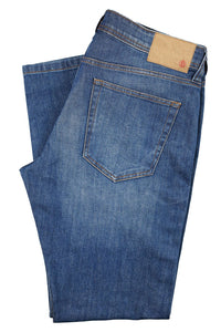 Vintage Irregular Denim 5-Pocket Jeans in Medium Wash (Modern Straight Fit) by Ballin