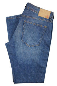 Vintage Irregular Denim 5-Pocket Jeans in Medium Wash (Modern Straight Fit) by Ballin