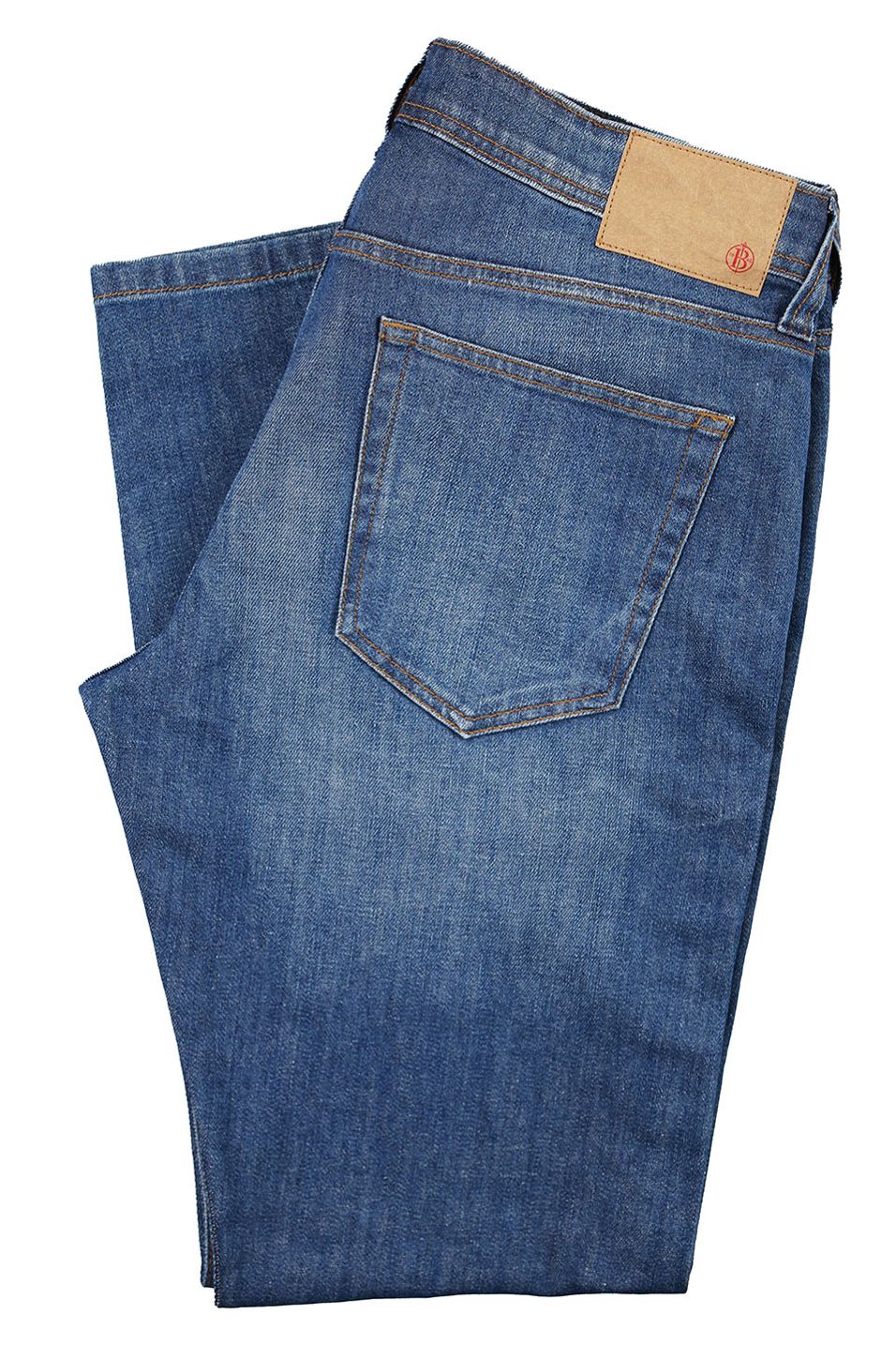 Vintage Irregular Denim 5-Pocket Jeans in Medium Wash (Modern Straight Fit) by Ballin