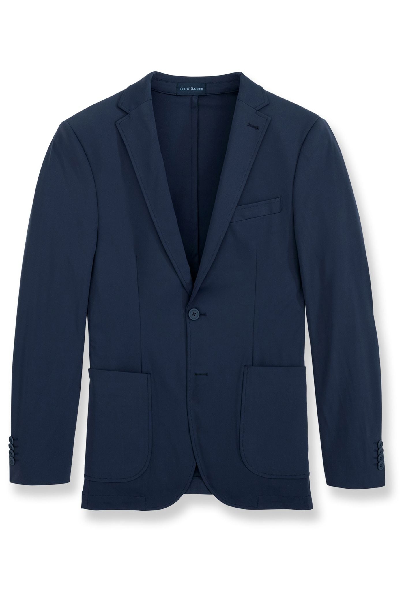 Sono Deconstructed Knit Travel Blazer in Navy by Scott Barber