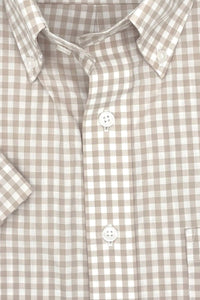 Gingham Check Short Sleeve Cotton Button-Down Sport Shirt in Choice of Colors by Viyella
