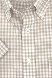 Gingham Check Short Sleeve Cotton Button-Down Sport Shirt in Choice of Colors by Viyella