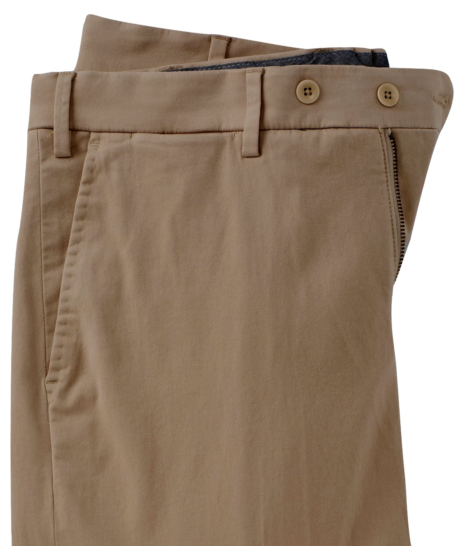 Xtreme Comfort Sateen Casual Pants in Dark Khaki (Flat Front Models) by Ballin