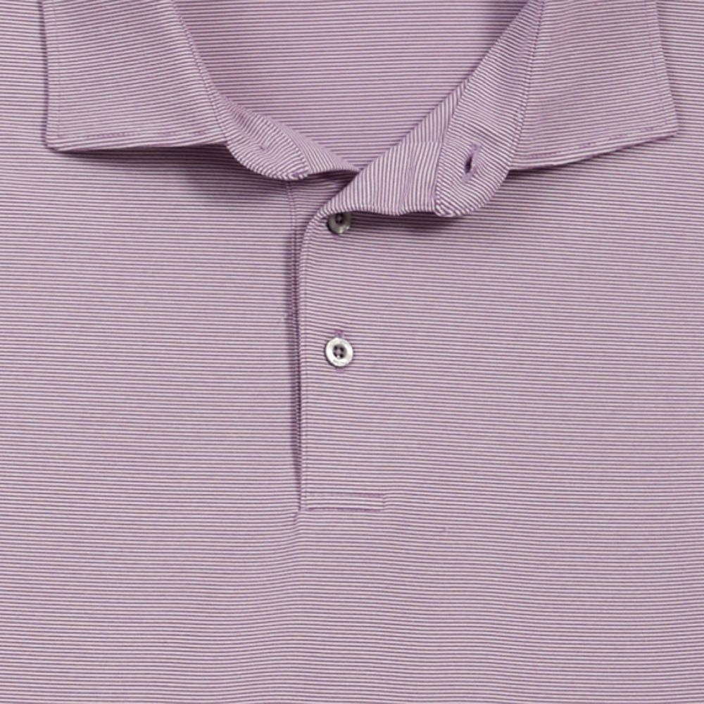 End on End Stripe Tech Polo in Grapeade by Scott Barber