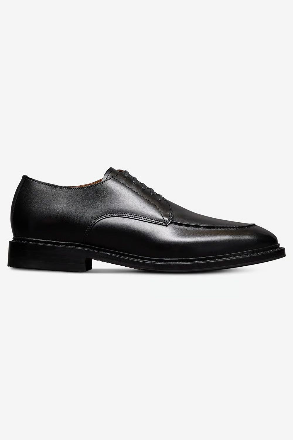 Rivington Apron-Toe Derby Dress Shoe in Black Leather by Allen Edmonds