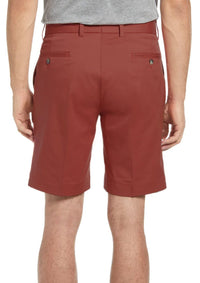 Stretch Compact Twill Shorts in Charleston Brick (Sumpter9 Flat Front) by Charleston Khakis