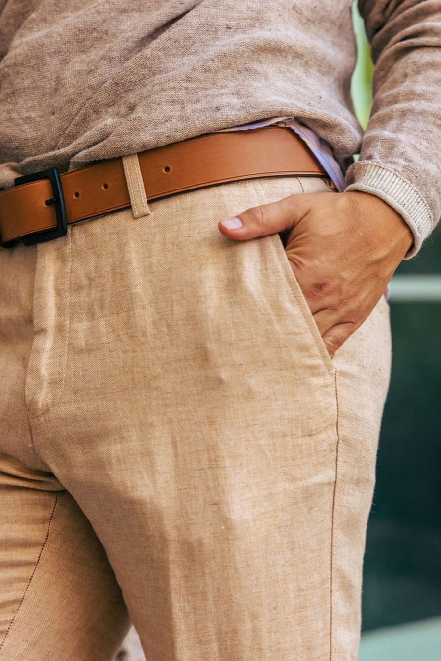 Bi-Stretch Performance Linen Trouser in Choice of Colors (Dunhill Traditional Fit) by Ballin