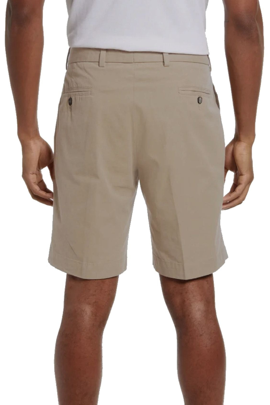 Washed Poplin Shorts in Khaki, Size 33 (Sumpter9 Flat Front) by Charleston Khakis