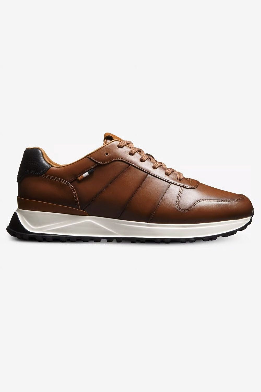 Lawson Lace-Up Sneaker in Chestnut Leather by Allen Edmonds