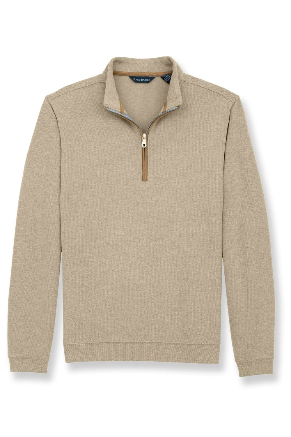 Stretch Heather Fleece Pullover in Camel by Scott Barber