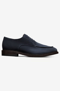 Rivington Apron-Toe Derby Dress Shoe in Navy Suede by Allen Edmonds