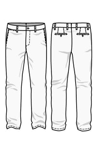 Cashmere Touch Pima Cotton Sateen Stretch Chino in Choice of Colors (Mackay Slim Fit) by Ballin