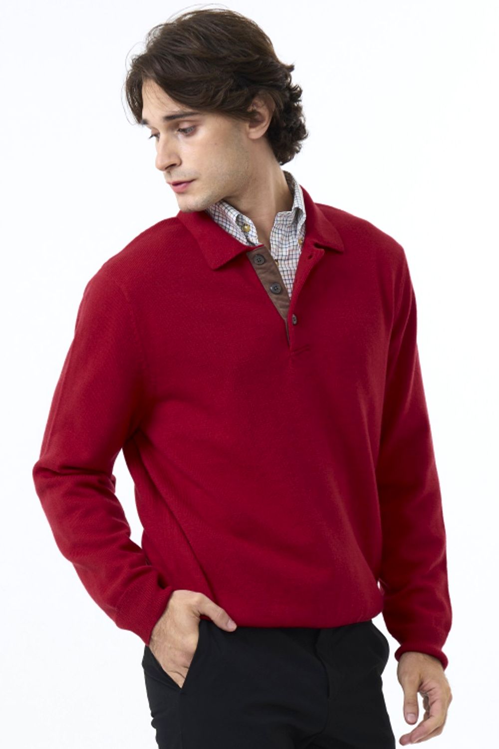 Extra Fine 'Zegna Baruffa' Merino Wool Polo Neck Sweater in Choice of Colors by Viyella