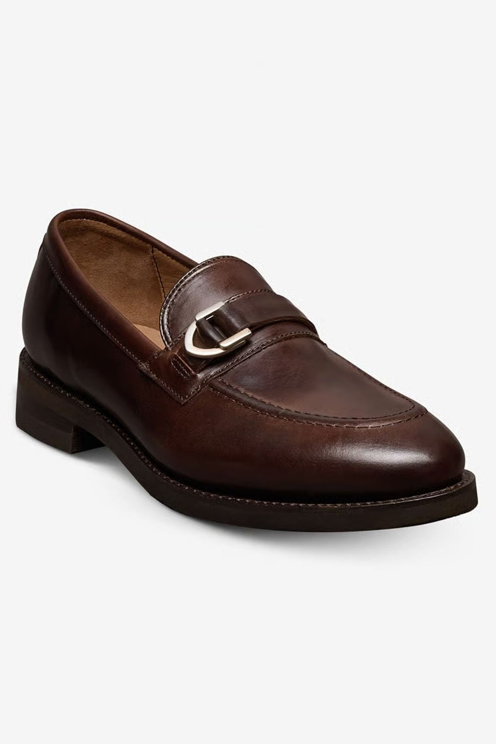 Rollins Dress Buckle Loafer in Dark Brown Leather by Allen Edmonds