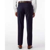 BIG FIT Super 120s Wool Gabardine Comfort-EZE Trouser in Mariner (Plain Front Model) by Ballin