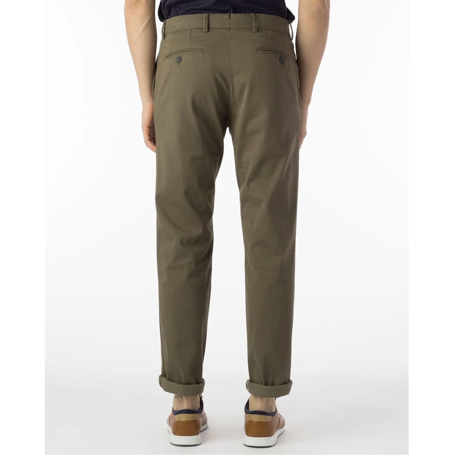 Perma Color Pima Twill Khaki Pants in Fatigue, Size 36 (Mansfield Relaxed Fit) by Ballin