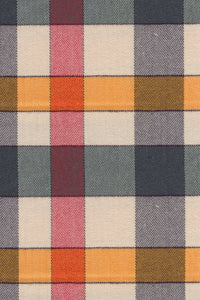 Hunter, Orange, and Red Herringbone Multi Plaid Cotton and Cashmere Blend '1894 Authentics' Button-Down Shirt by Viyella
