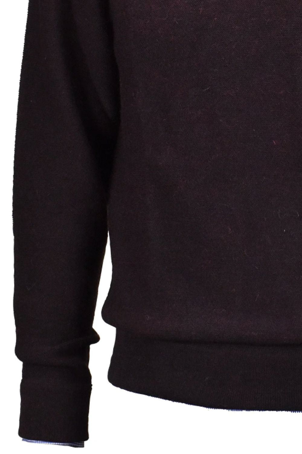 Royal Alpaca Sweatshirt-Style Crew Neck Sweater in Wine Heather by Peru Unlimited