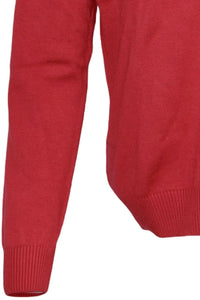 Team Colors Pima Cotton Quarter-Zip Sweater with Contrast Trim in Red/White by Blue 1899