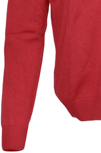 Team Colors Pima Cotton Quarter-Zip Sweater with Contrast Trim in Red/White by Blue 1899