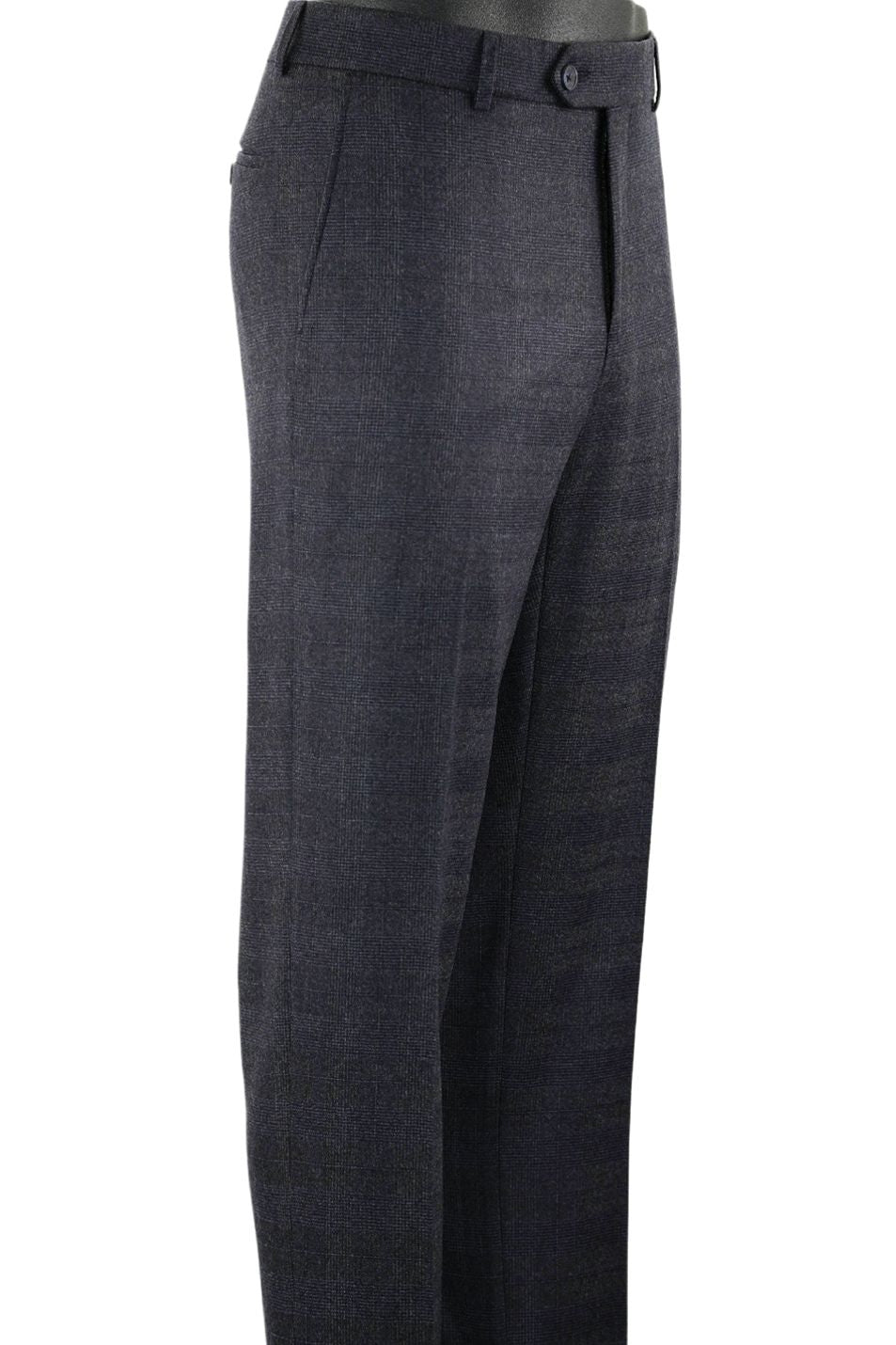 Saxony Tonal Check Super 110s Wool Trouser in Choice of Colors (Soho Modern Fit) by Ballin