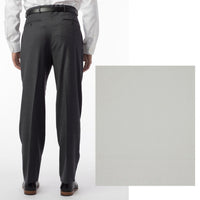 Super 120s Wool Gabardine Comfort-EZE Trouser in Stone Grey (Manchester Pleated Model) by Ballin