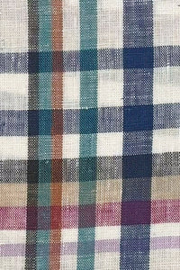 Tan Multi Plaid Linen Short Sleeve Sport Shirt by Viyella