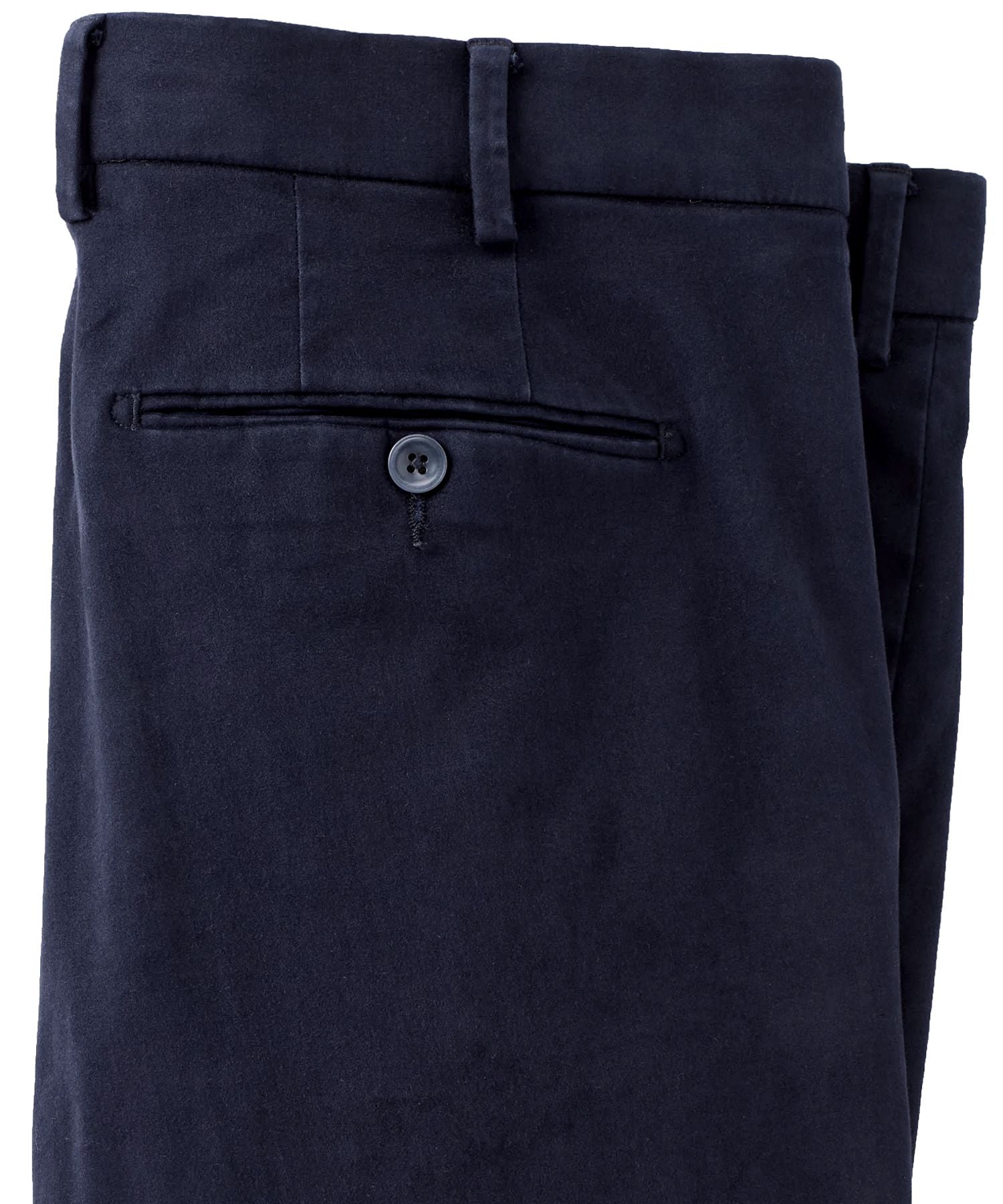 Supima Sateen Italian Luxury Flat Front Cotton Trouser in Midnight (Choice of Fits) by 6 East by Ballin
