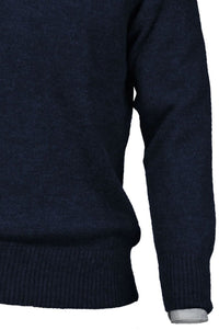 Royal Alpaca 2-Button Shawl Collar Sweater in Midnight Heather by Peru Unlimited