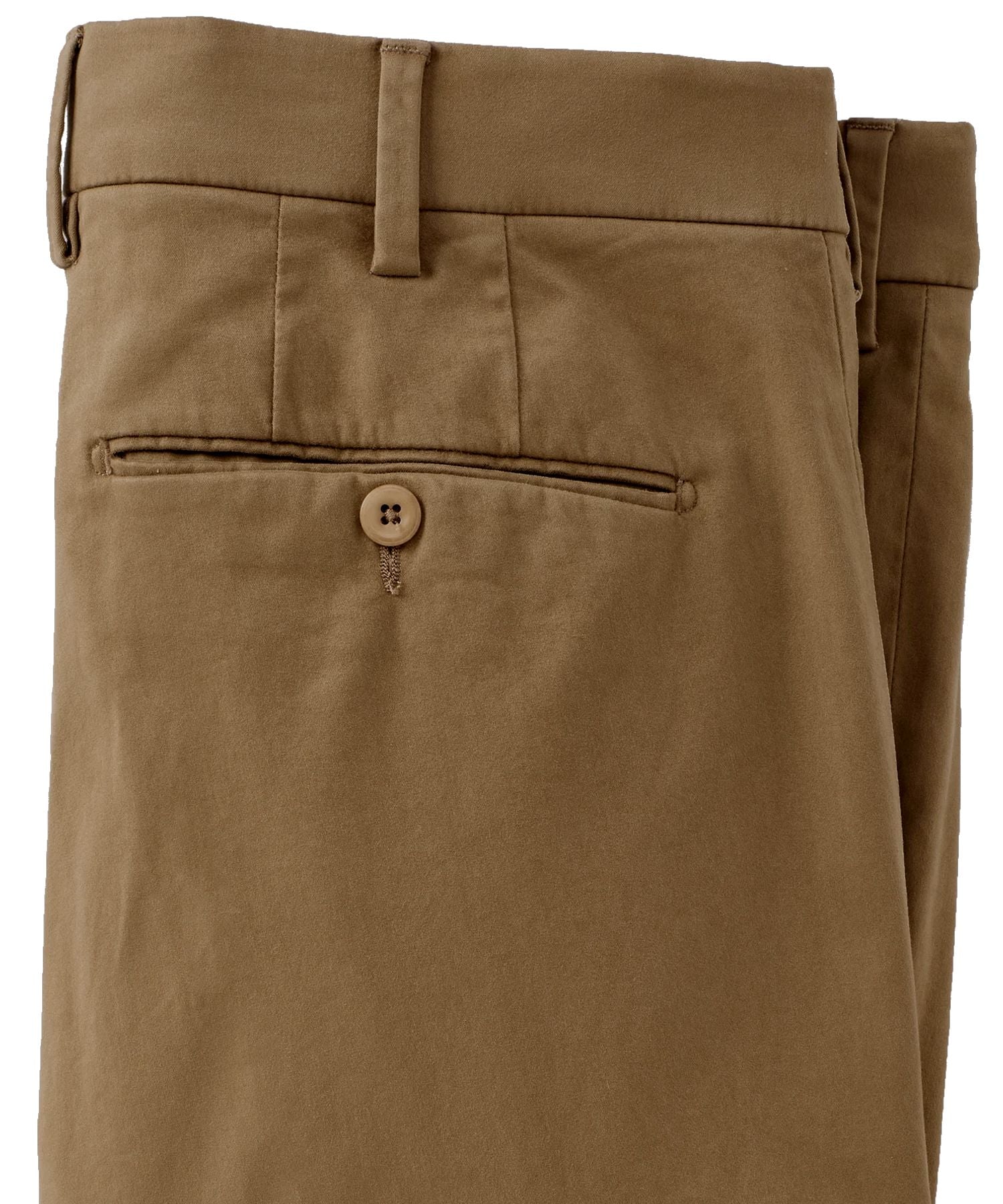 Supima Sateen Italian Luxury Flat Front Cotton Trouser in British Tan (Choice of Fits) by 6 East by Ballin