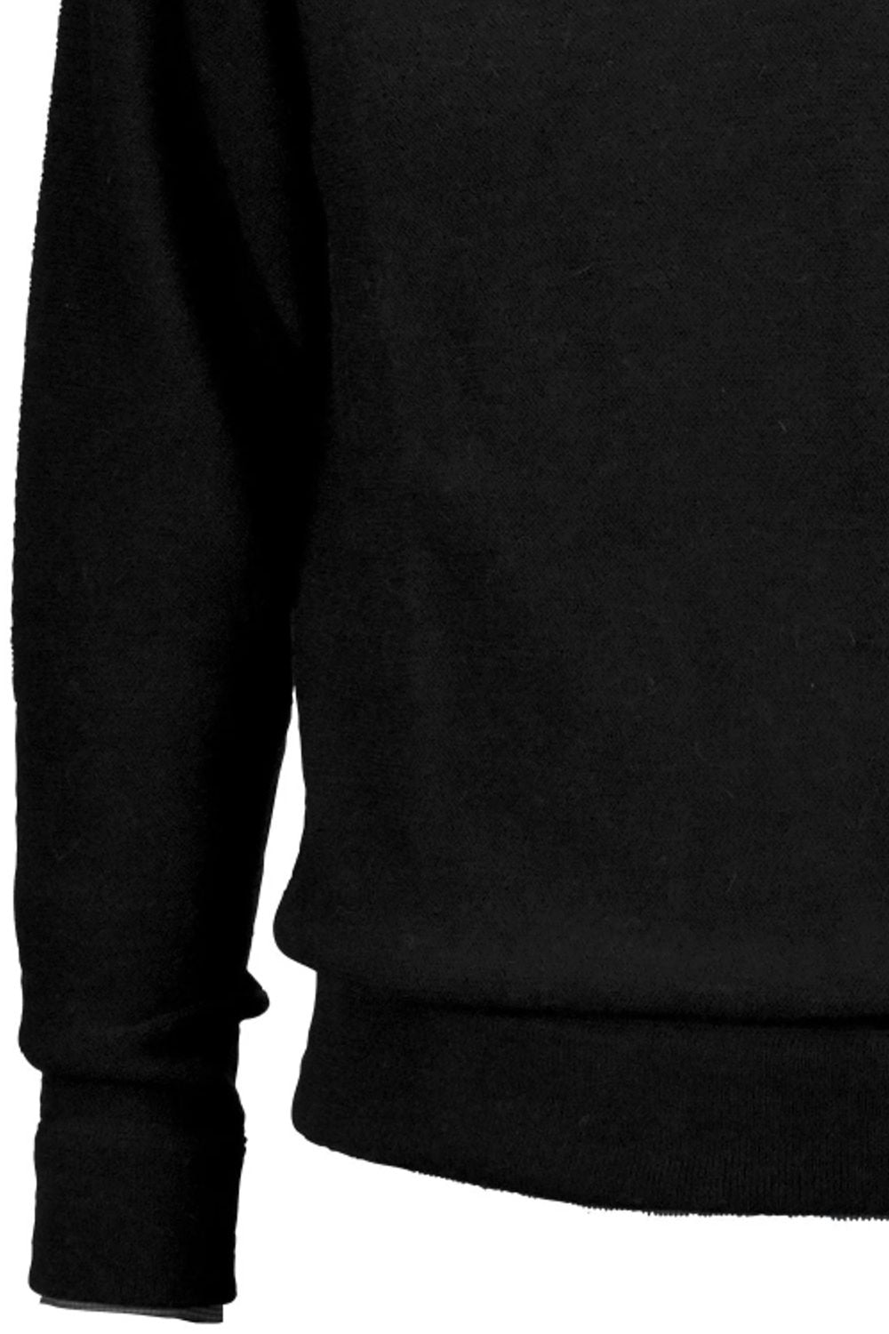 Royal Alpaca Sweatshirt-Style Crew Neck Sweater in Black by Peru Unlimited