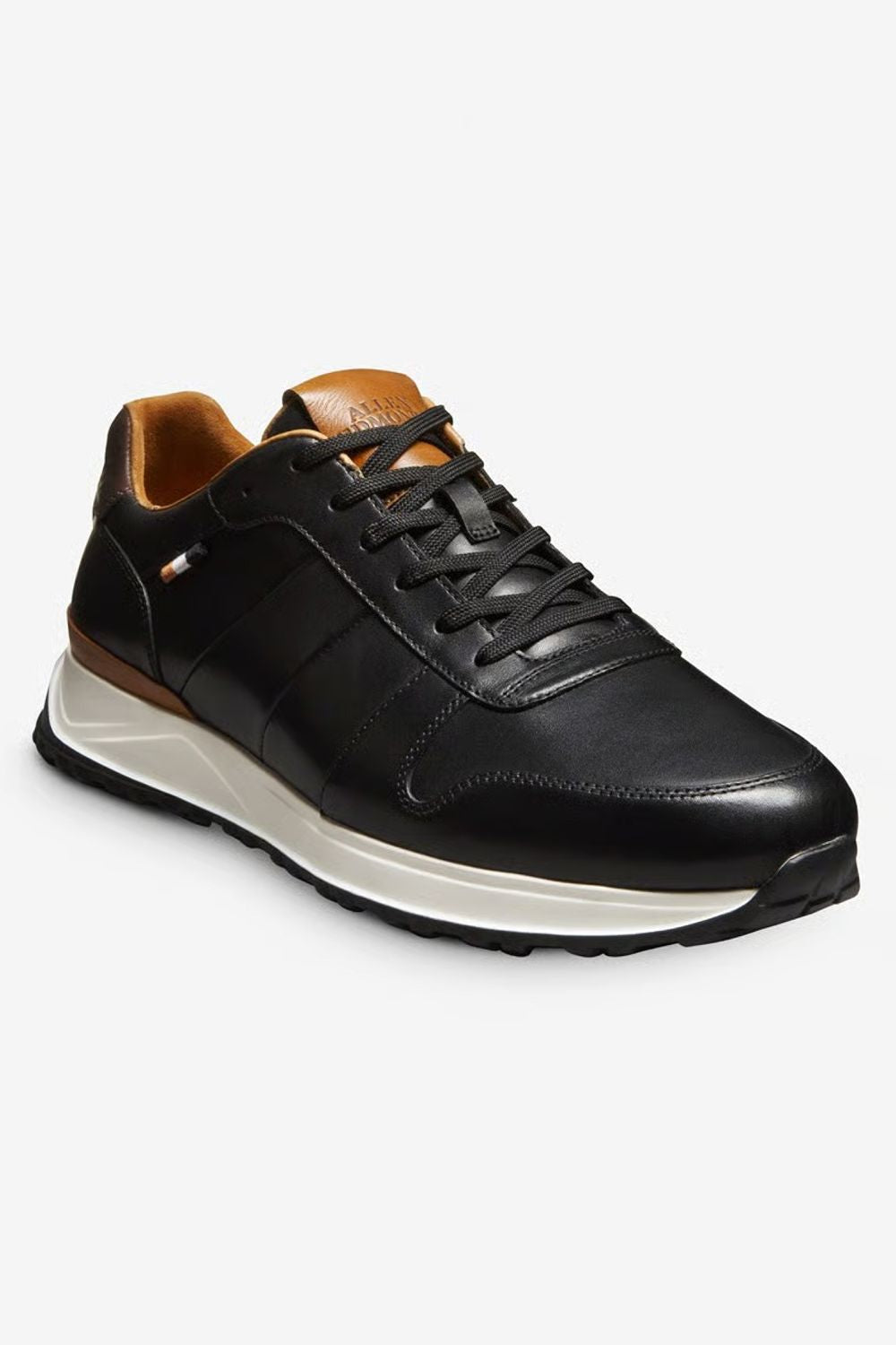 Lawson Lace-Up Sneaker in Black Leather by Allen Edmonds