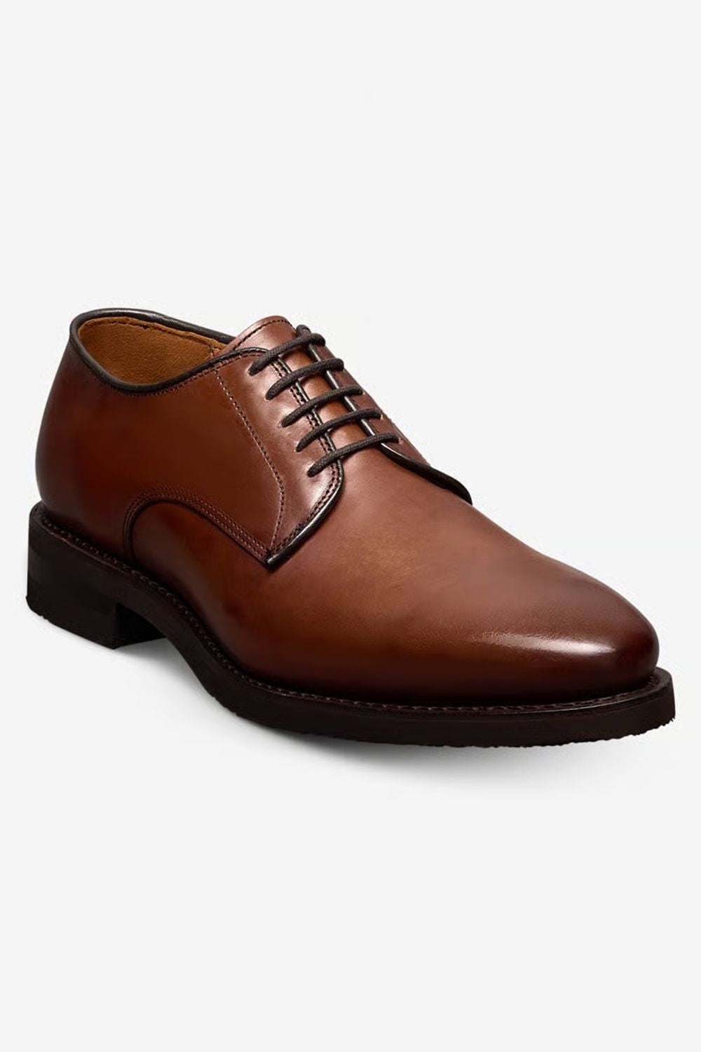 Ramsey Plain-Toe Derby Dress Shoe in Chili Leather by Allen Edmonds
