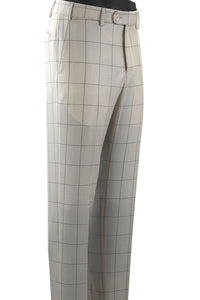 Micro Structured Windowpane Wool Tropical Twill 'Vitale Barbers Canonico' Italian Luxury Trouser (Houston Modern Fit - Choice of Colors) by 6 East by Ballin
