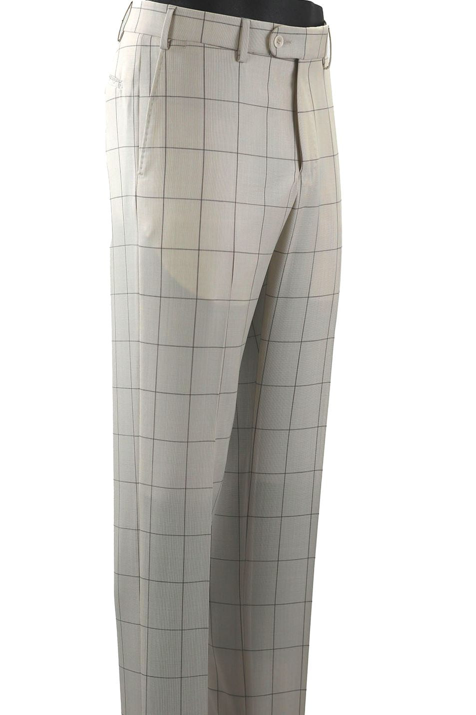 Micro Structured Windowpane Wool Tropical Twill 'Vitale Barbers Canonico' Italian Luxury Trouser (Houston Modern Fit - Choice of Colors) by 6 East by Ballin