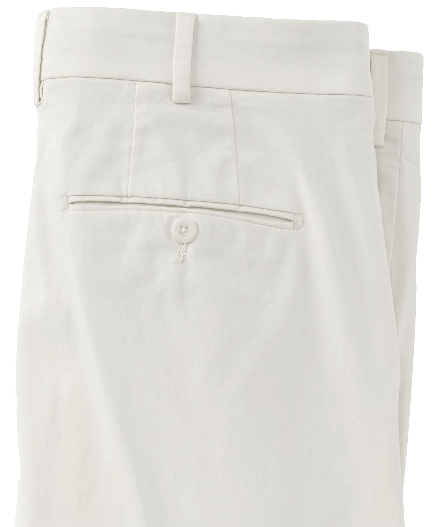 Supima Sateen Italian Luxury Flat Front Cotton Trouser in White (Choice of Fits) by 6 East by Ballin