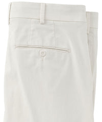 Supima Sateen Italian Luxury Flat Front Cotton Trouser in White (Choice of Fits) by 6 East by Ballin