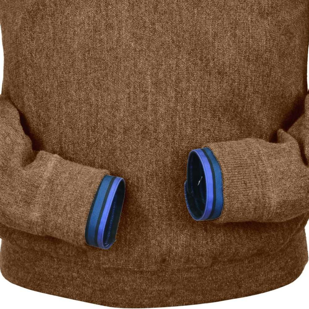 Baby Alpaca 'Links Stitch' Sweatshirt-Style Crew Neck Sweater in Vicuña by Peru Unlimited