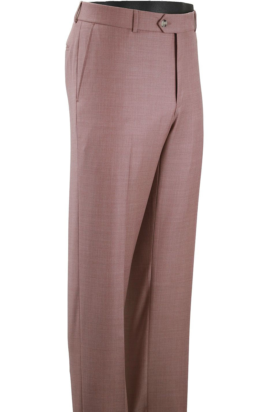 Super 120s Luxury Wool Serge Comfort-EZE Trouser in Mesa Rose (Flat Front Models) by Ballin